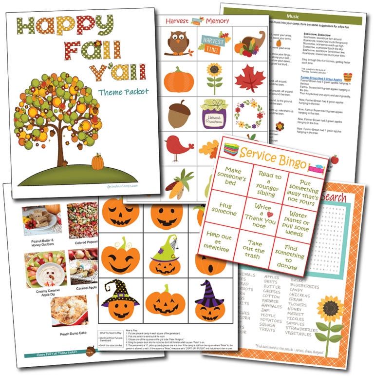 Happy Fall Y'all Theme Packet - The Grandkid Connection