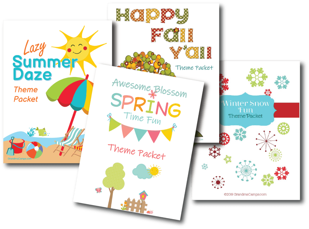 Grandma Camp Seasonal Theme Packets - The Grandkid Connection